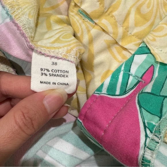 Loudmouth Sharks Tropical Leaf Print Golf Shorts Size 38 Flat front - Picture 8 of 9